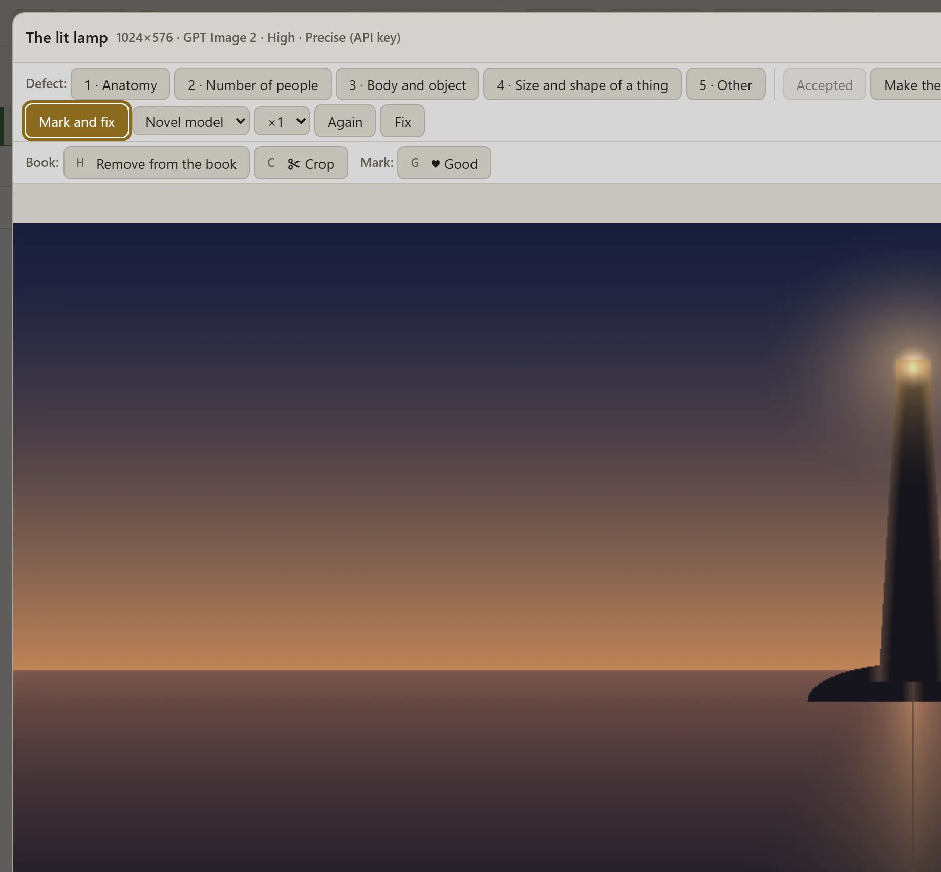 Screenshot for step 2: Click “Mark and fix” and circle the problem place right on the picture: with an oval, a frame, an arrow or the brush.