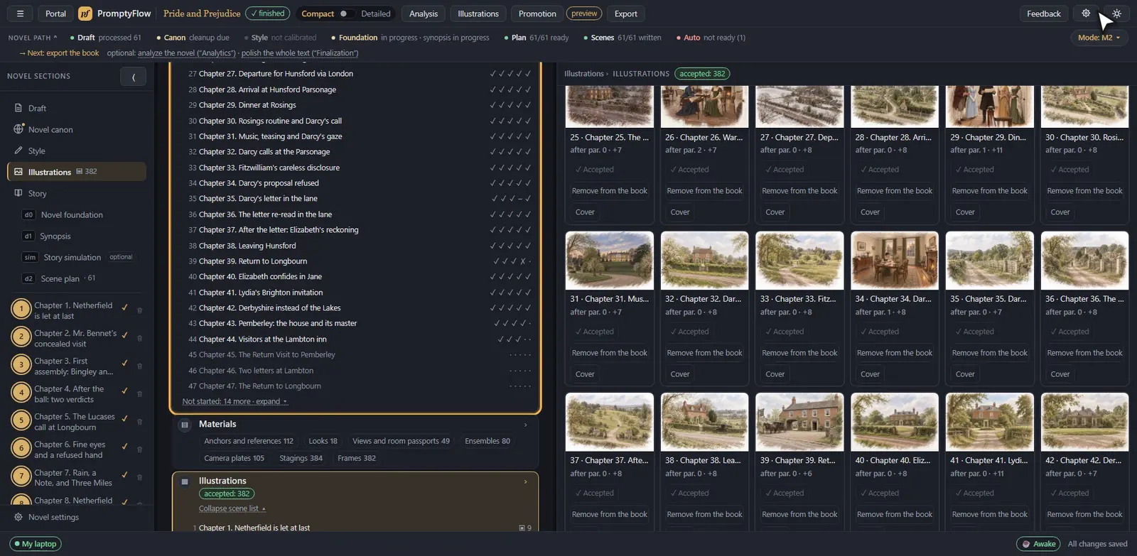 Así se ve en el estudio: descripción de la escena → looks → plan de planos → fondos → imágenes