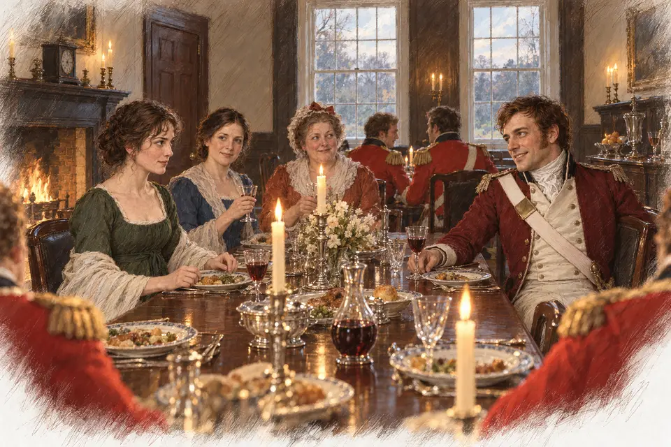Cap. 41 · La última cena de los oficiales en Longbourn