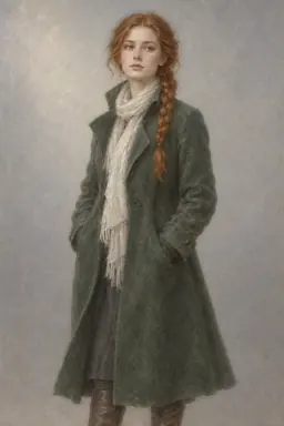 Classics · salon morning (style): the heroine in full length on a neutral backdrop
